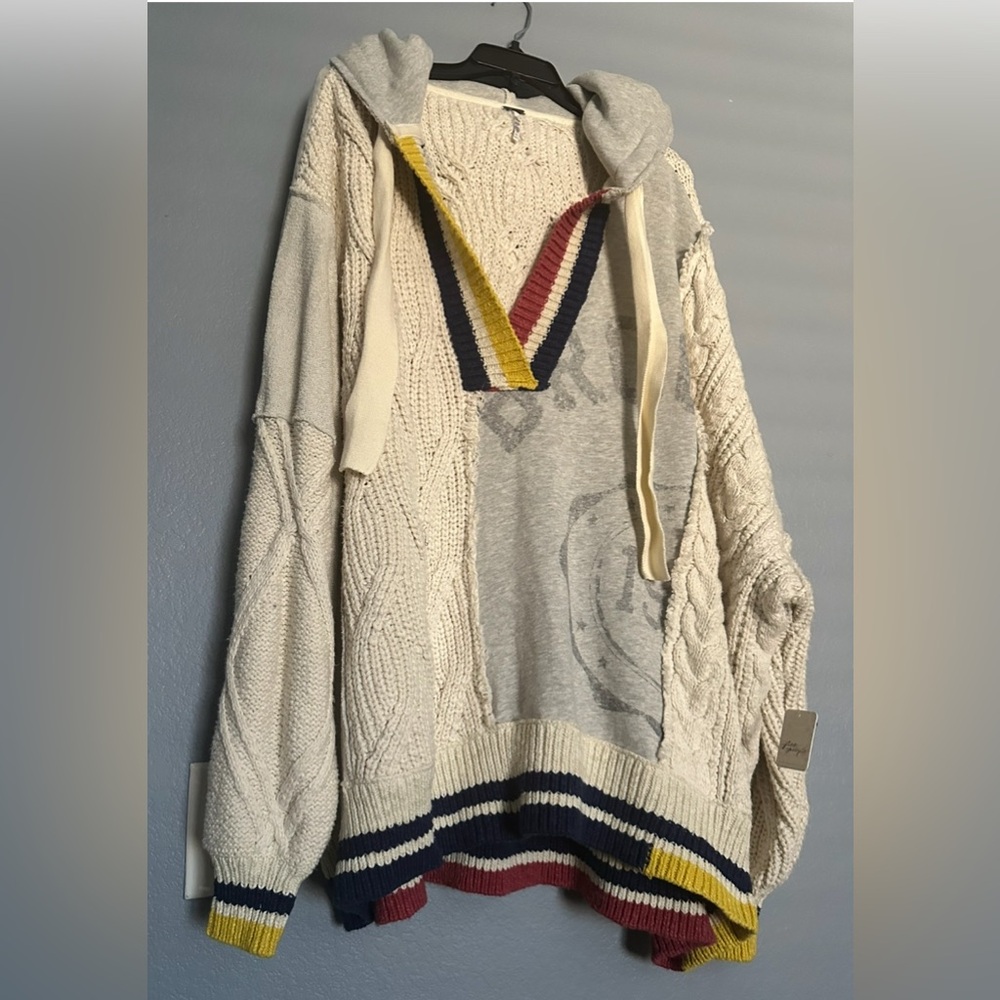 NWT FREE PEOPLE THE CLASH SWEATER OPEN - Picture 4 of 8